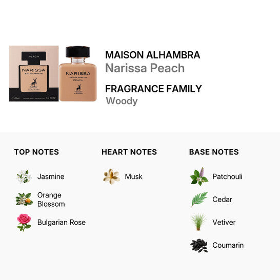 Maison Alhambra Narissa Peach Eau de Parfum Spray 3,4 oz