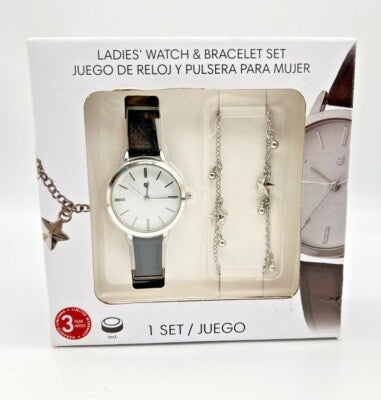 AURIOL Uhren- und Schmuckset mit silbernem Armband